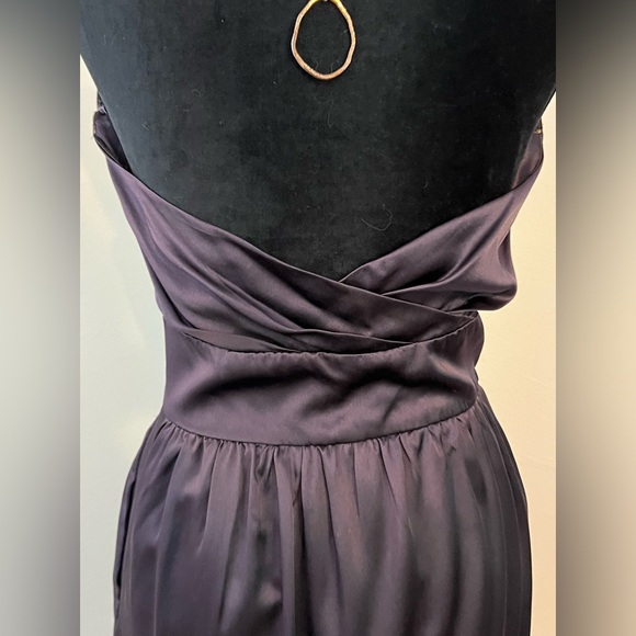 Anthropologie Lavka Los Angeles 100% Recycled Silk Dark purple Sz S cocktail NYE - Picture 5 of 14
